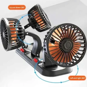 پنکه فندکی سه فن ماشین مدل f4310(پنکه کمپری) (three headed fan)