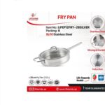 ماهیتابه تک دست استیل لایف اسمایل مدل LIFEP12FRY-24SILVER