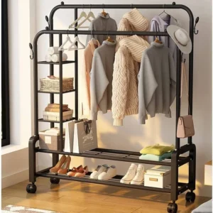 رگال دوبل دوطبقه چرخدار با تحمل وزن ۵۸ کیلوگرم