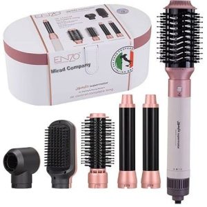 سشوار 6 کاره انزو طرح دایسون رنگ سفید/رزگلد