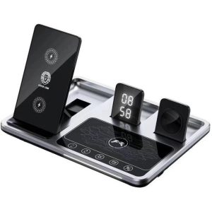 شارژر وایرلس 4 کاره رو میزی گرین لاین GN4IN1WCSGY